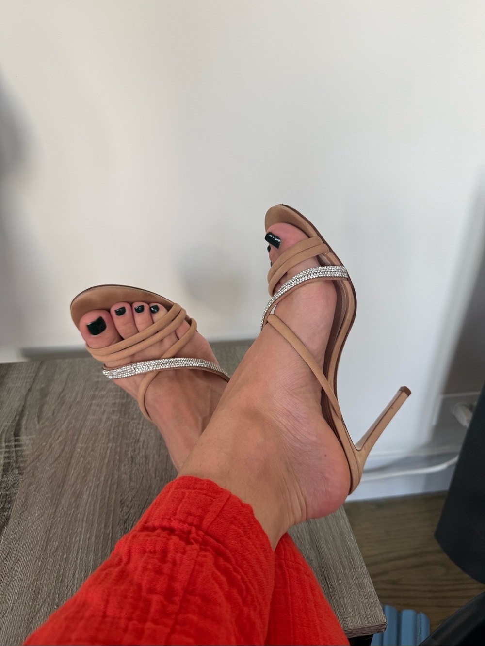 Schutz Armina Suede Crystal Mule Heels Size 9 Good condition - Picture 2 of 6